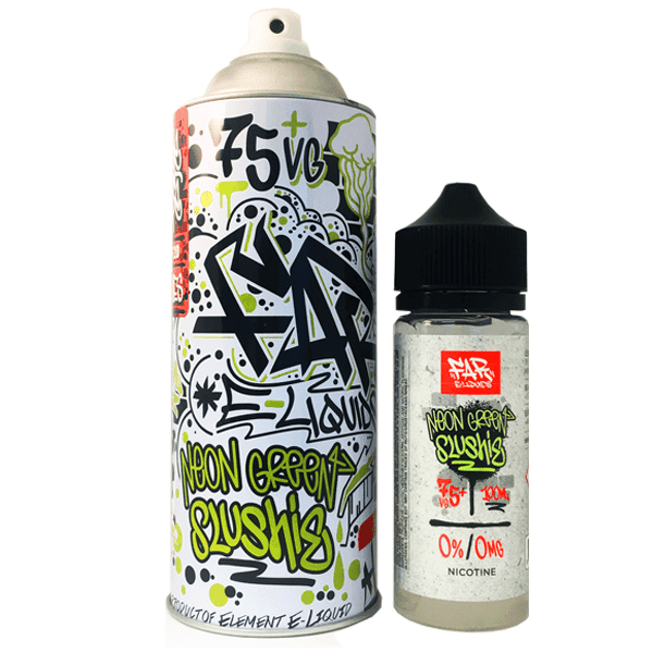 FAR By Element - Neon Green Slushie 100ml Spray Can with 2 Free Nic Shots