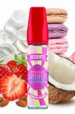 Dinner Lady – Strawberry Macaroon Shortfill with Free Nic Shot