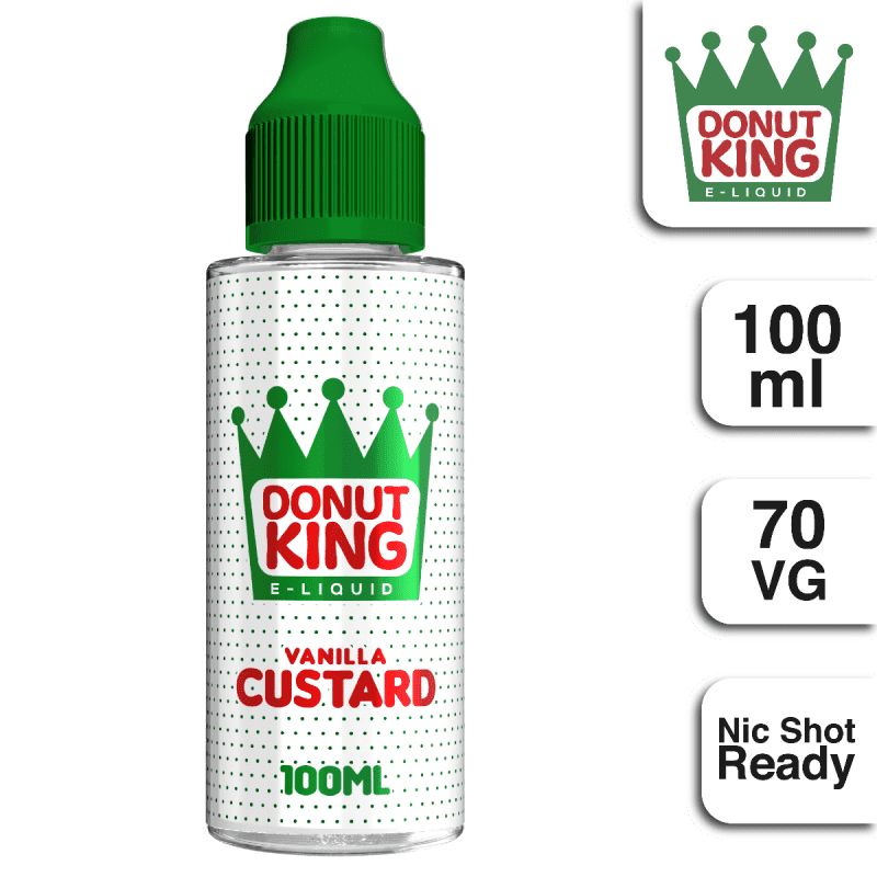 Donut King – Vanilla Custard – 100ml Shortfill 0mg (70VG/30PG)