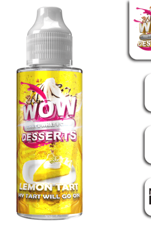 WOW Desserts – Lemon Tart – 100ml Shortfill 0mg (70VG/30PG)