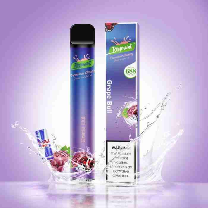 Reymont Premium Quality Disposable Vape Pen 688 Puffs - Grape Bull 20mg