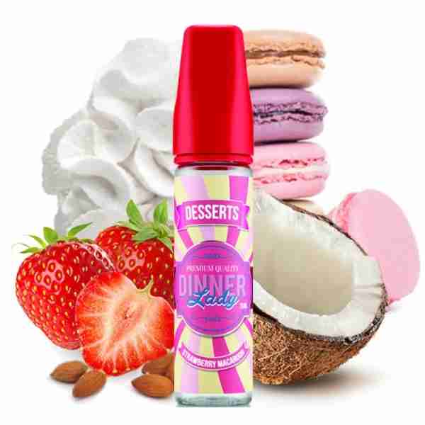 Dinner Lady - Strawberry Macaroon Shortfill with Free Nic Shot